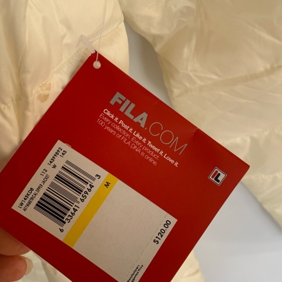 Fila Asymmetrical Puffer Zipper Jacket Size M NWT - Picture 6 of 11